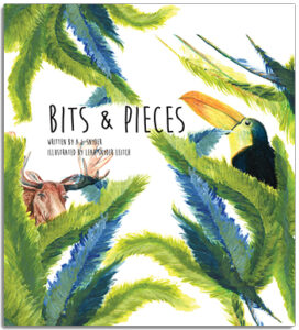 Cover art for Bits & Pieces, by A.J. Snyder; illustrated by Leah Snyder Leitch (Sweetgrass Books)