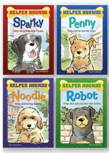 Cover art for Helper Hounds Series, by Caryn Rivadeneira; illustrated by Priscilla Alpaugh (Red Chair Press)