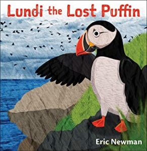 Cover art for Lundi the Lost Puffin, by Eric Newman (Iceland With Kids)